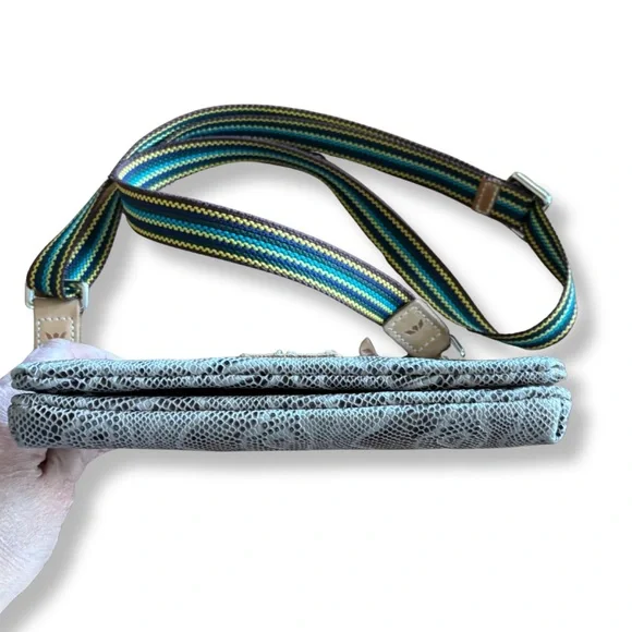 🐍 Consuela Dizzy Snake Embossed Leather Crossbody - Picture 3 of 10